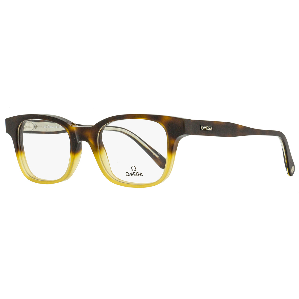 Omega Rectangular Eyeglasses OM5004H 056 Havana-Honey/Crystal 52mm 5004